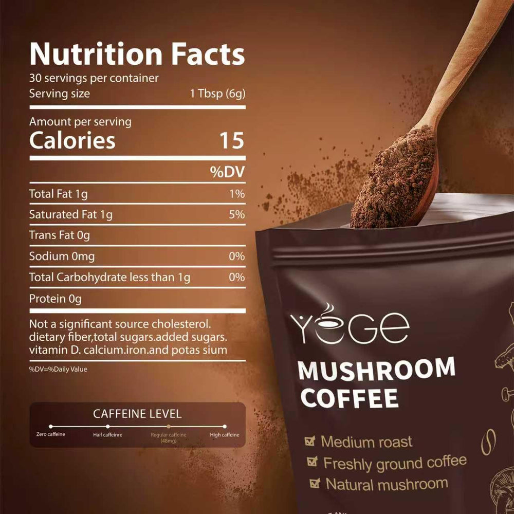 YEGE Mushroom Coffee cordyceps powder boosts natural stamina for active days