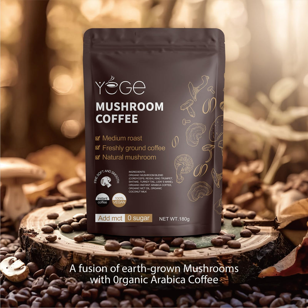 YEGE Mushroom Coffee energized morning captures a refreshing ritual for focus