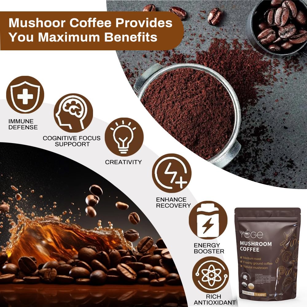 YEGE Mushroom Coffee shiitake mushroom bowl adds savory, gut-friendly flavor
