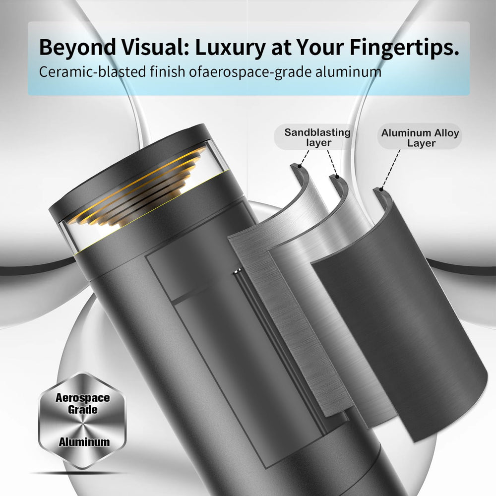 YEJOUMO diffuser aluminum body closeup; scratch-resistant premium design