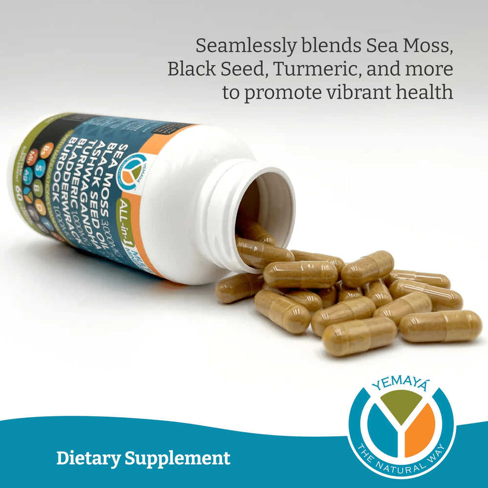 Yemaya Multi-Mineral blend supports energy, immune function, and clarity.