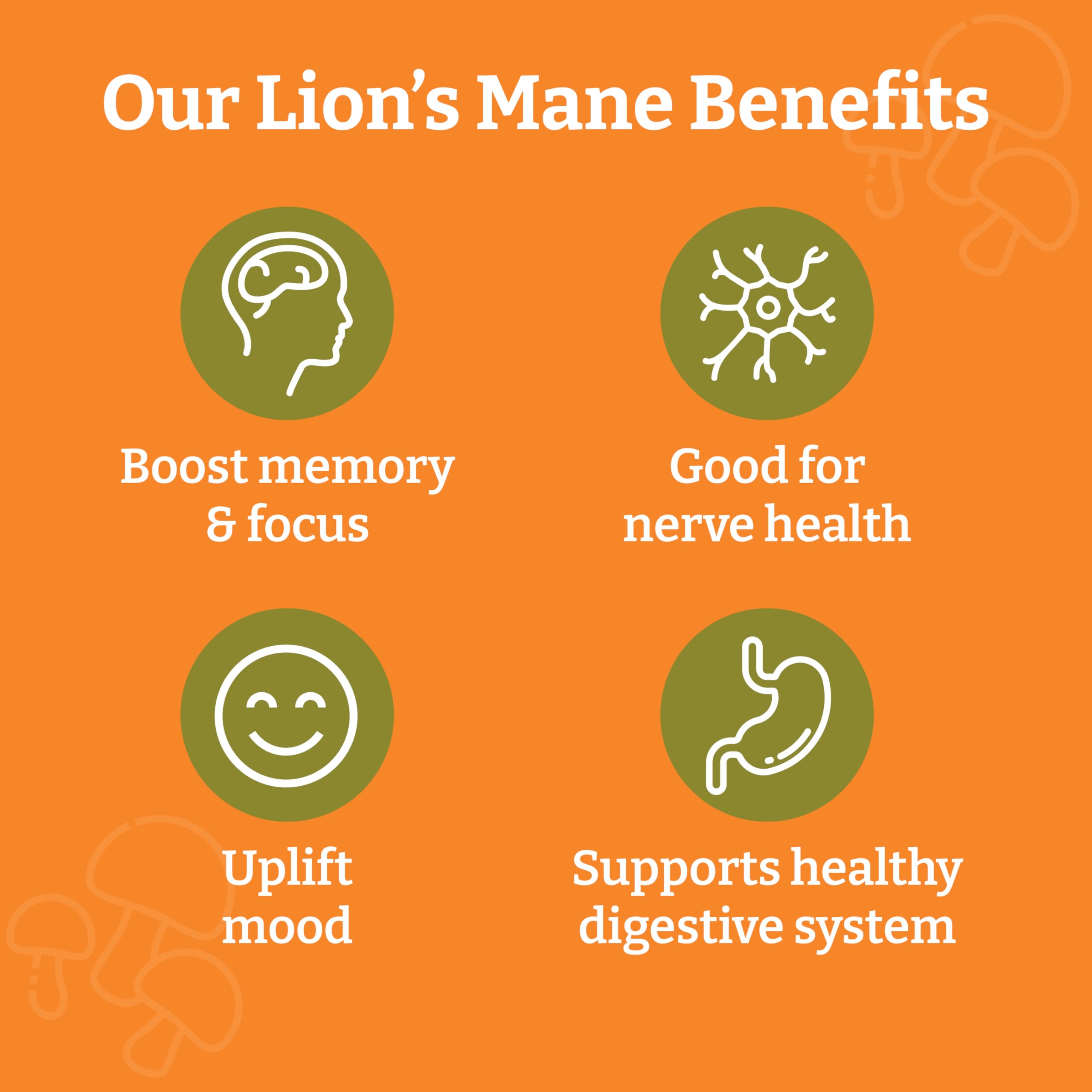 Close look at organic label on Yemayá Lions Mane powder for quality and mood support.