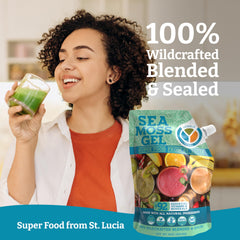 Yemayá Sea Moss Gel with real fruit flavor for a tasty boost