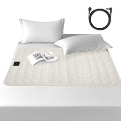 YEOUMIAR grounding bed mat in cream with soft cotton for comfortable rest