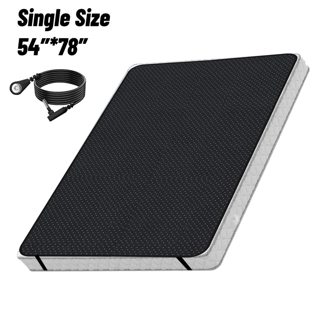 YEOUMIAR grounding mat surface in breathable PU leather with ventilation holes.