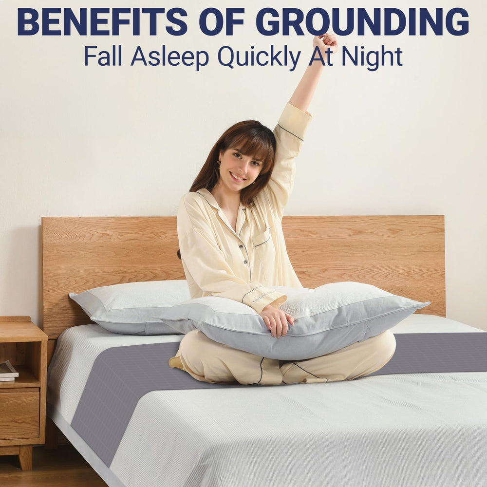 YEOUMIAR grounding sheet silver thread weave highlighting conductivity and ease of grounding