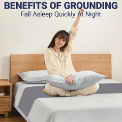YEOUMIAR grounding sheet silver thread weave highlighting conductivity and ease of grounding