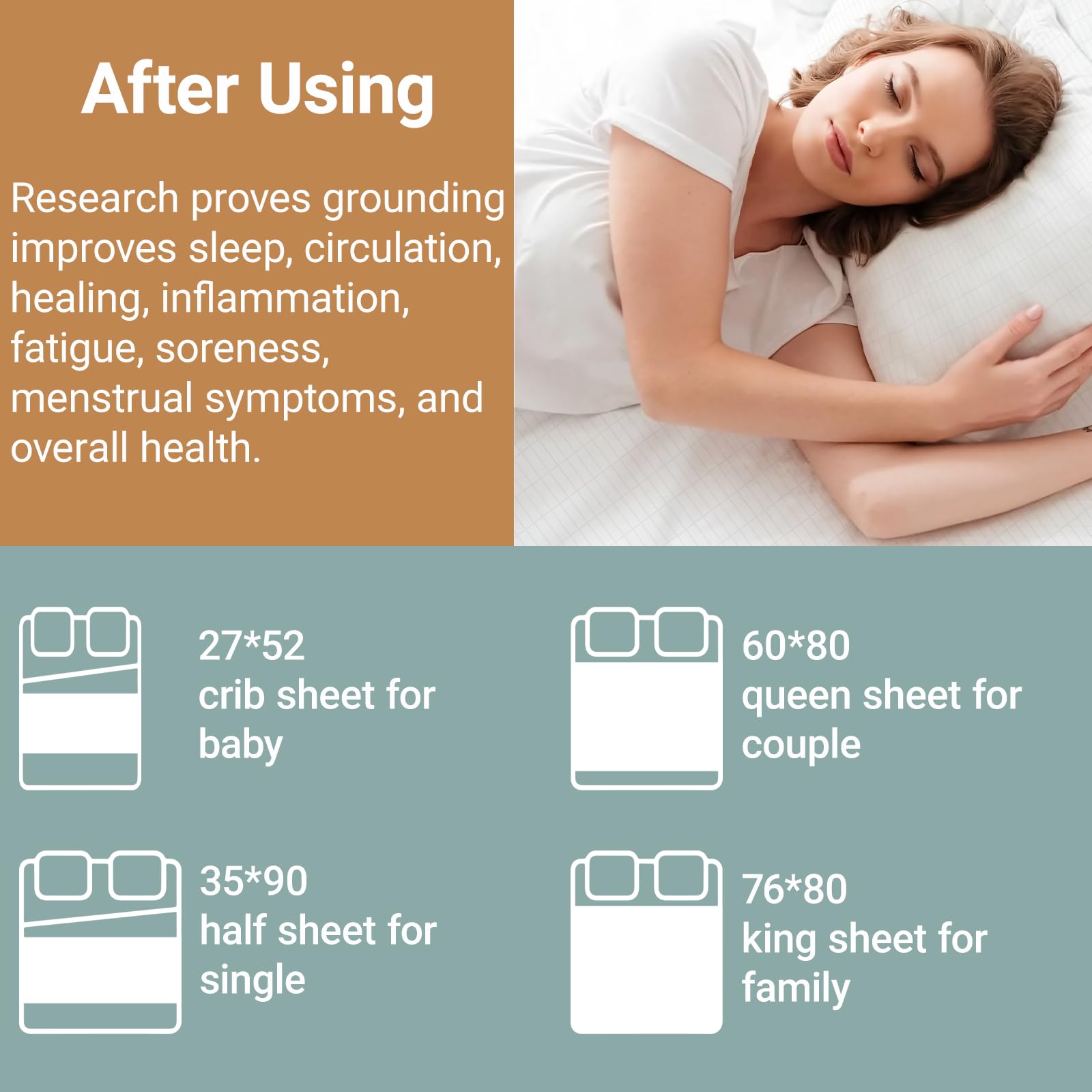 YEOUMIAR grounding sheet soft cotton texture for gentle touch against the skin
