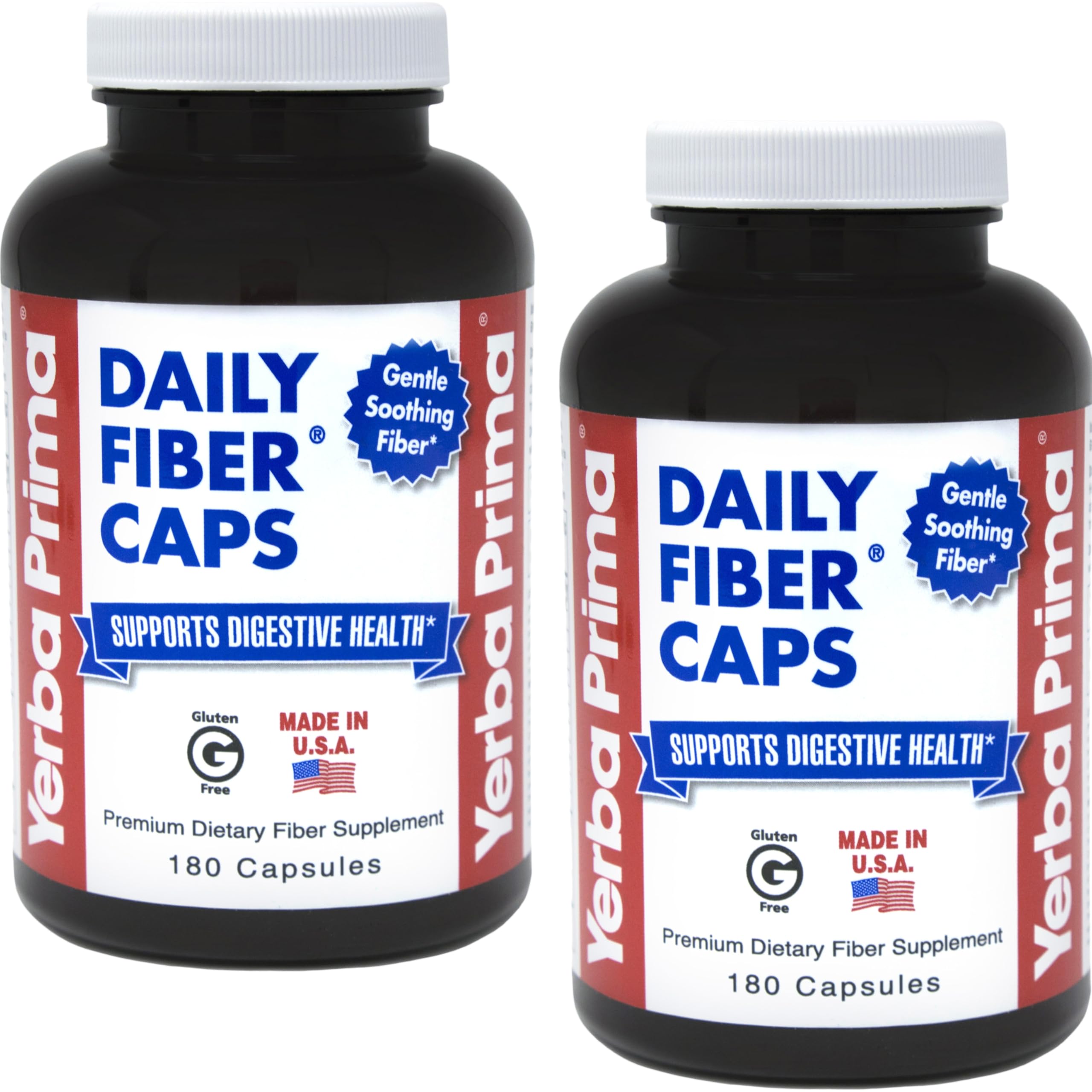 Yerba Prima Daily Fiber Formula bottle front view for daily digestive support