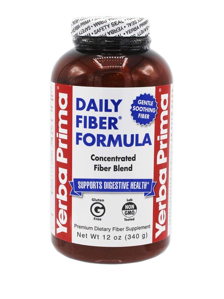 Yerba Prima Daily Fiber Formula 3-pack packaging emphasizes convenience for ongoing fiber intake