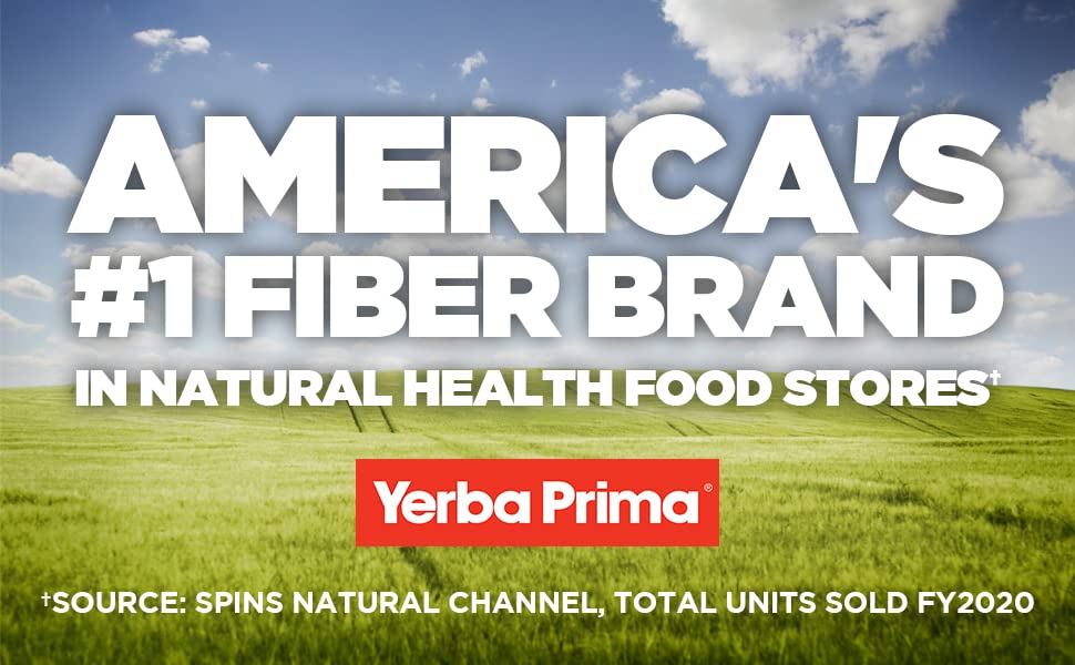 Yerba Prima prebiotic growth complex features FOS to nourish gut biotics.