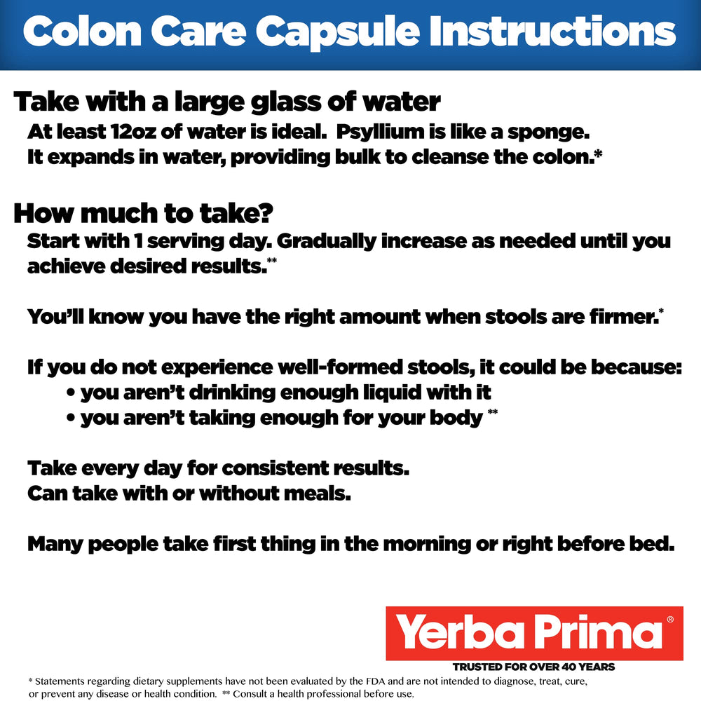 Yerba Prima psyllium fiber visual showing colon cleansing benefits.