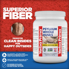 Yerba Prima Psyllium husks in water demonstrates quick fiber intake