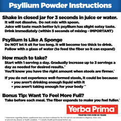 Liquid being stirred with Yerba Prima psyllium husks powder.