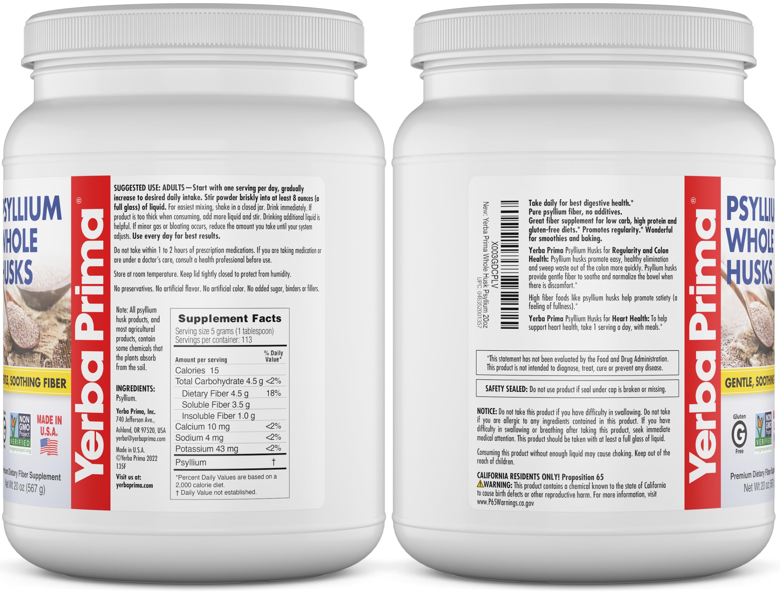 Yerba Prima Psyllium husks smoothie mix for convenient daily fiber