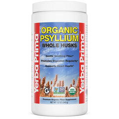 Yerba Prima psyllium whole husks bottle ready for daily fiber support.