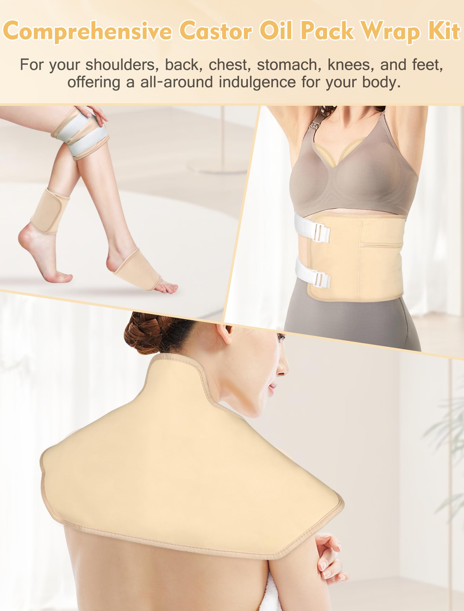 Yerepk Castor Oil Pack Wrap right breast offers calm, focused coverage