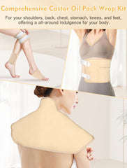 Yerepk Castor Oil Pack Wrap right breast offers calm, focused coverage