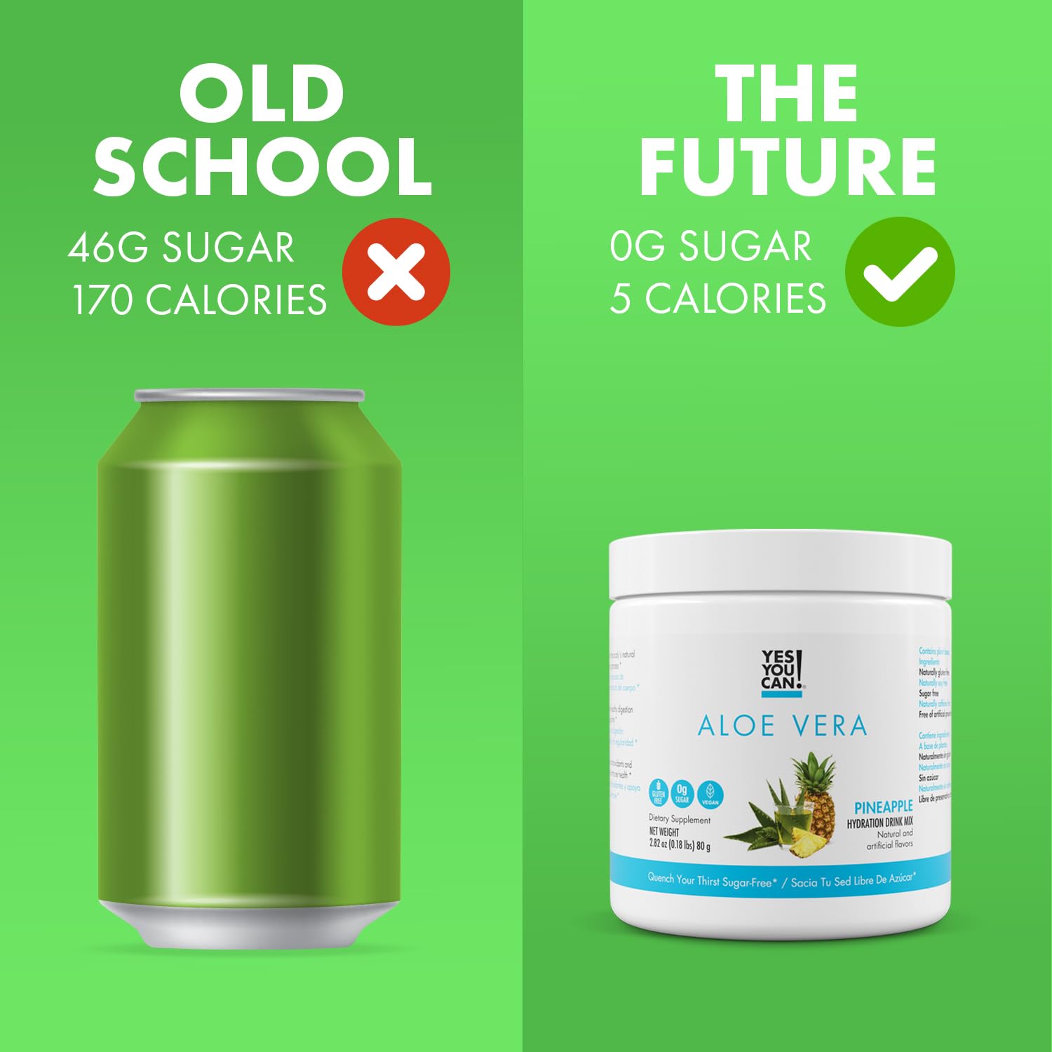 Yes You Can Aloe Vera powder drink mix in smoothie base scenario