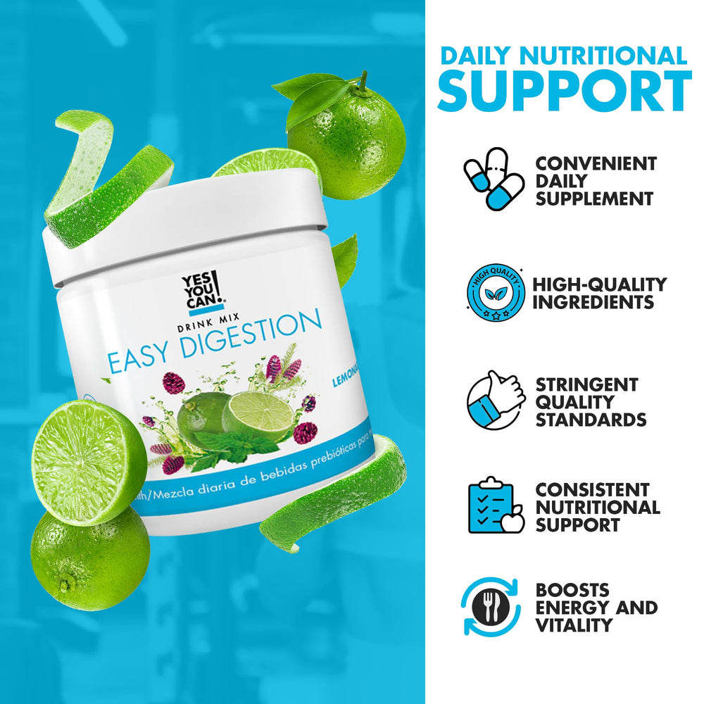 Yes You Can! Lemon Lime drink mix dissolves easily for on-the-go nourishment.