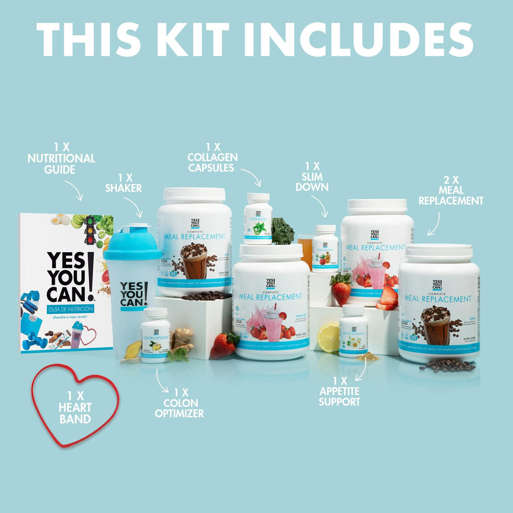 Yes You Can! chocolate meal replacement bottle with protein-rich nutrition.