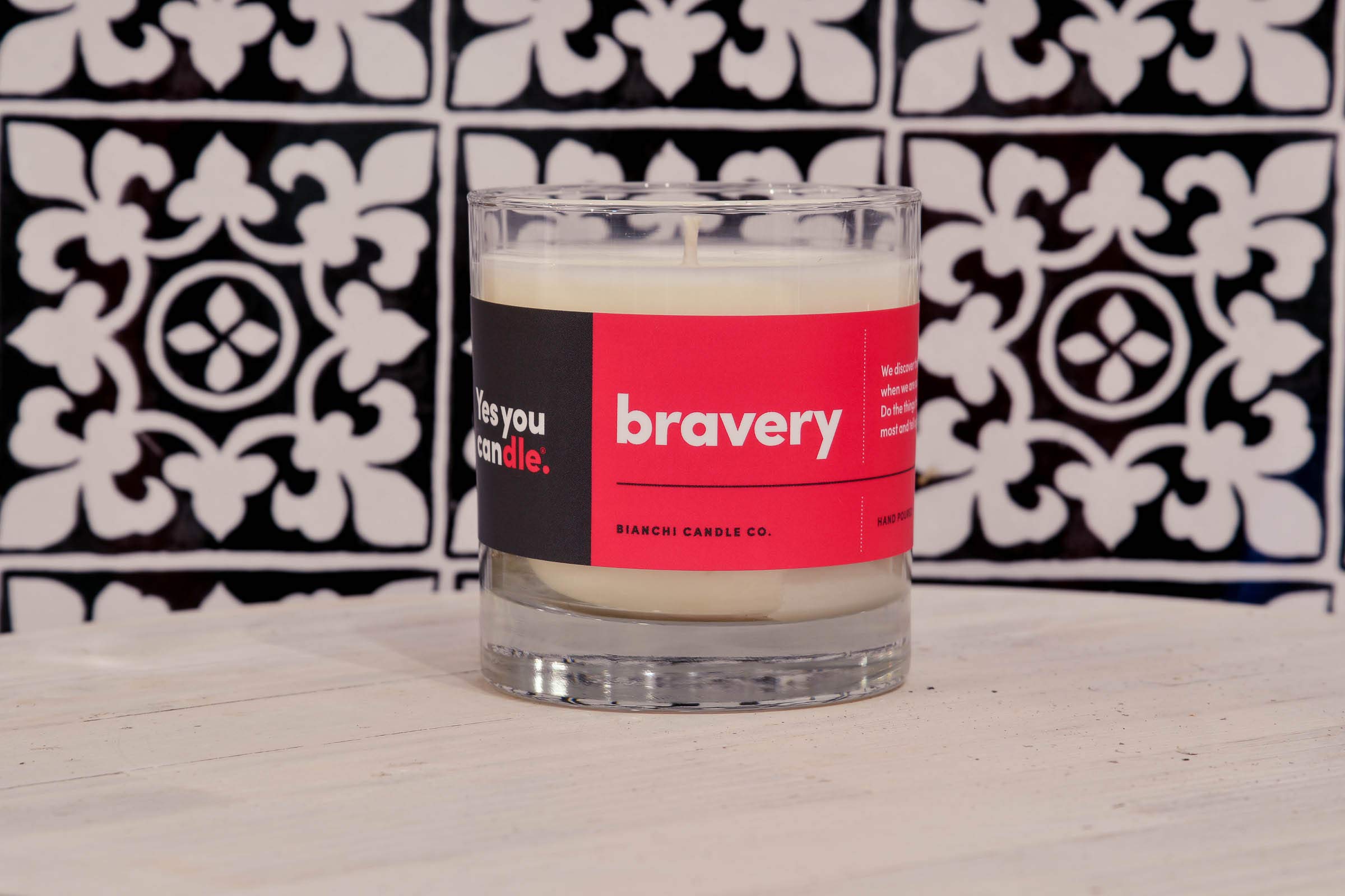 Yes You Candle Bravery Citrus Sage soy wax close-up, natural ingredients and quality