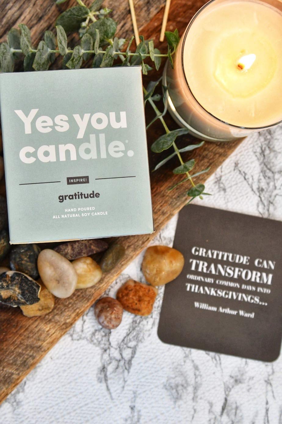Yes You Candle cozy evening vibe enhances home atmosphere.