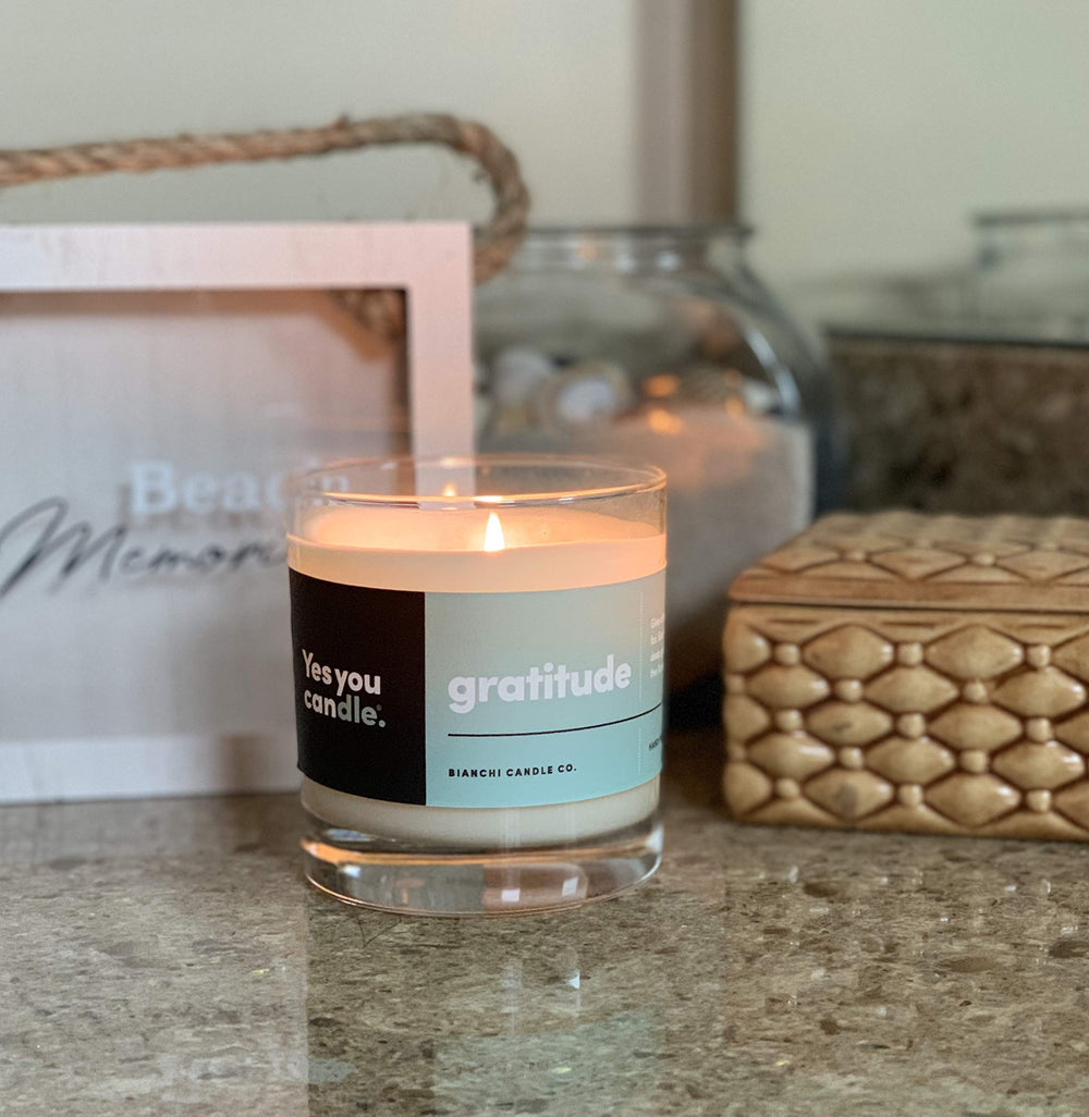Yes You Candle highly fragranced essential oils deliver lasting aroma.