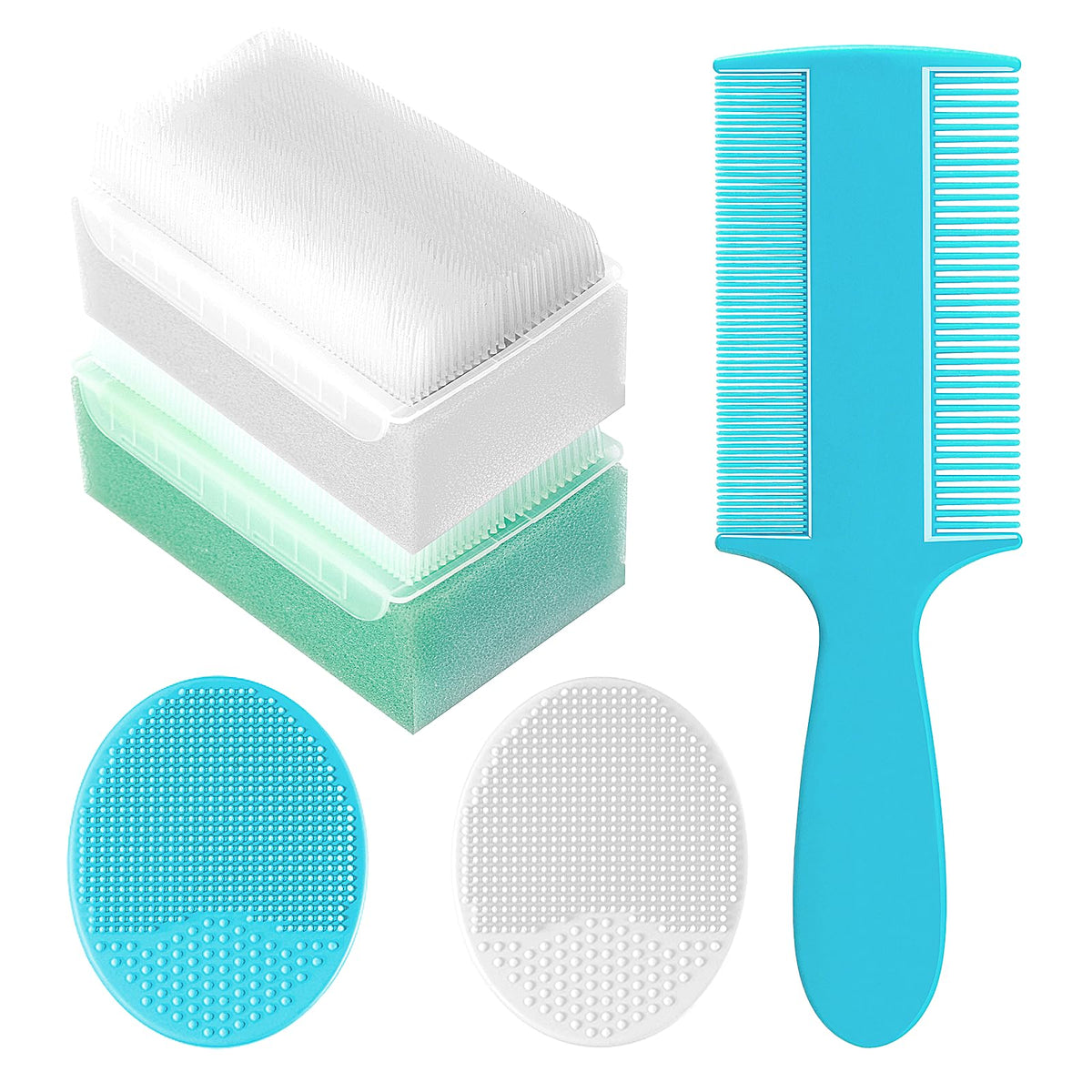 YESYBC cradle cap brush kit front view for gentle scalp grooming and relief.