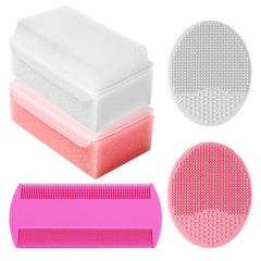 YESYBC cradle cap brush set for gentle bath time scalp care