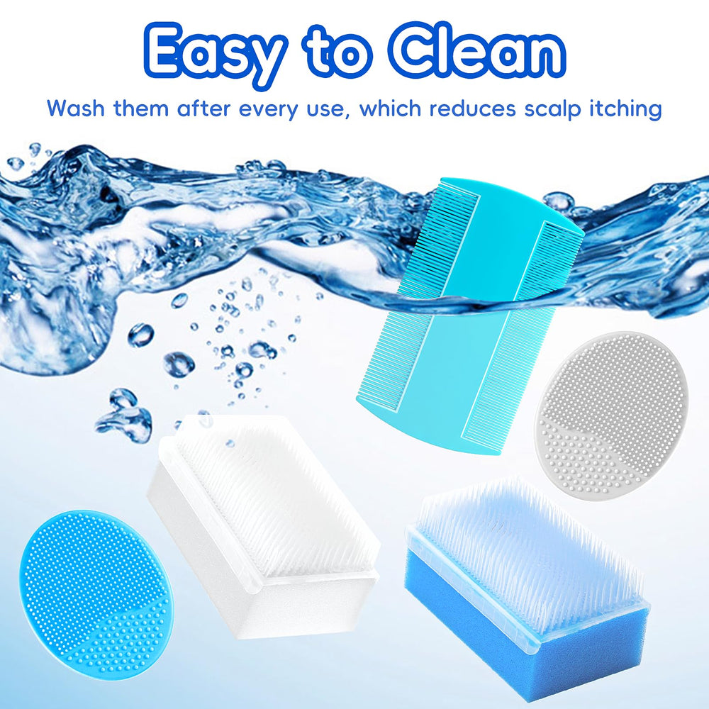 YESYBC ergonomic handle baby brush blue makes grooming easy for parents