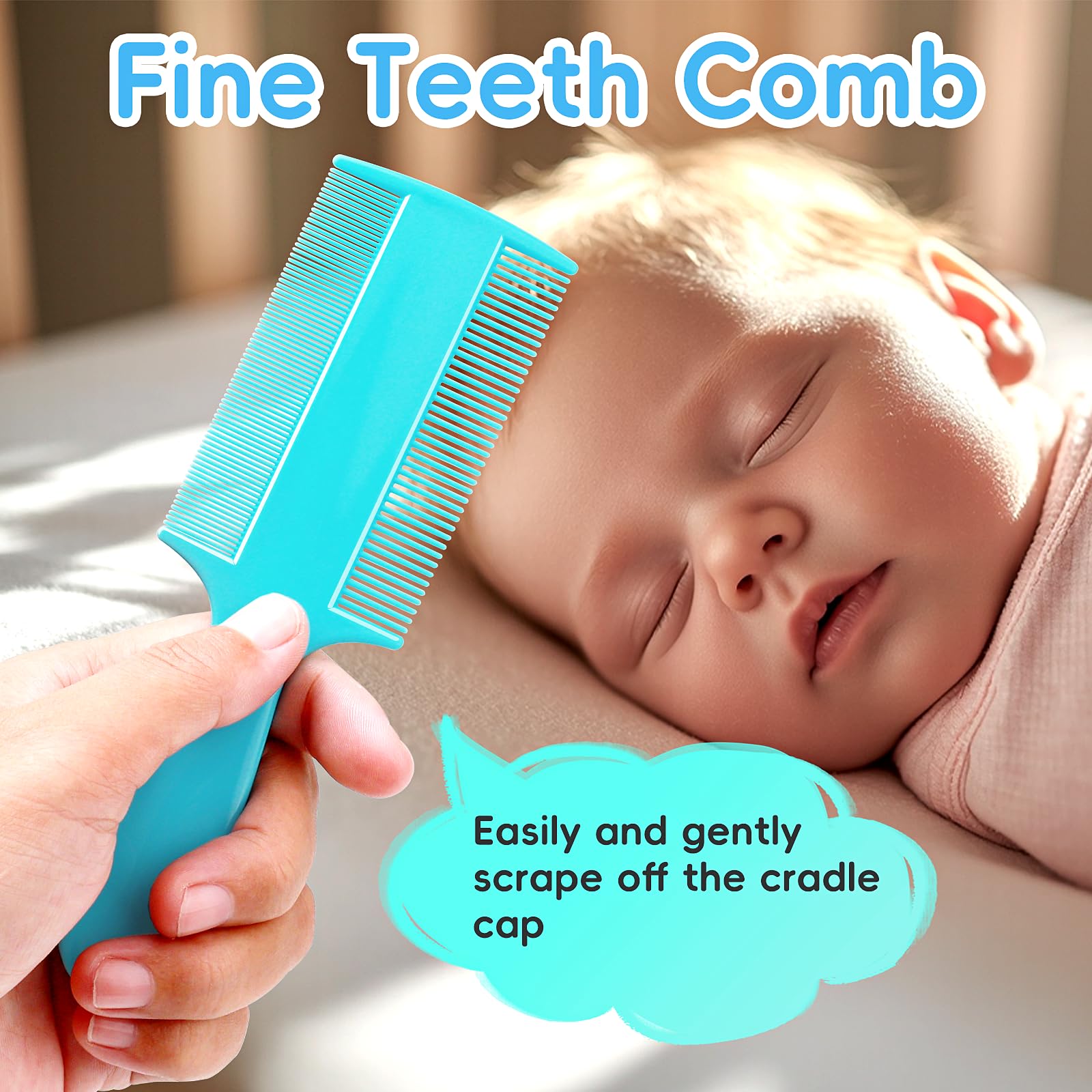 YESYBC fine-tooth comb glides smoothly for delicate baby hair detangling.