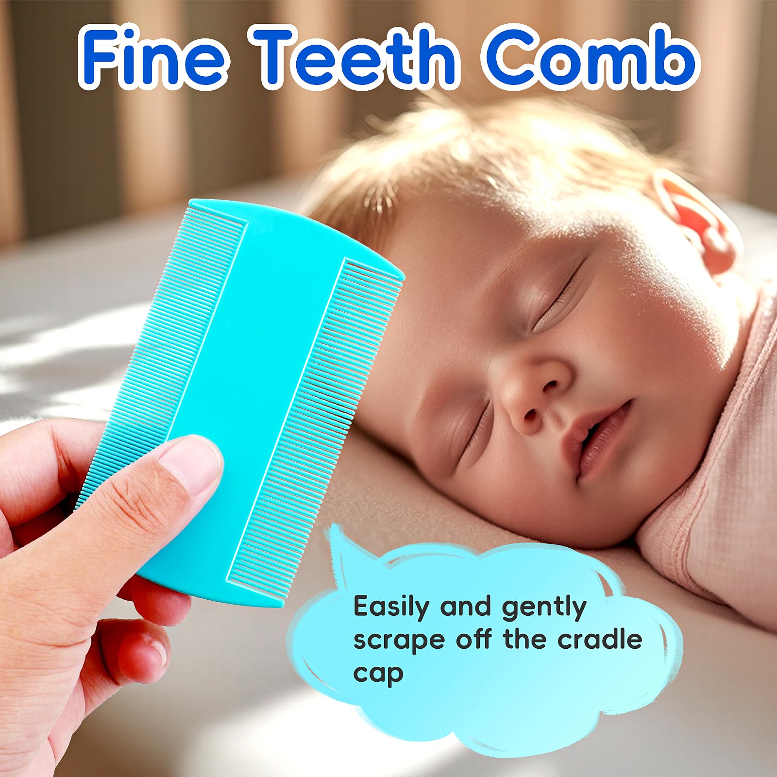 YESYBC gentle grooming brush blue supports comfortable, stress-free bath time