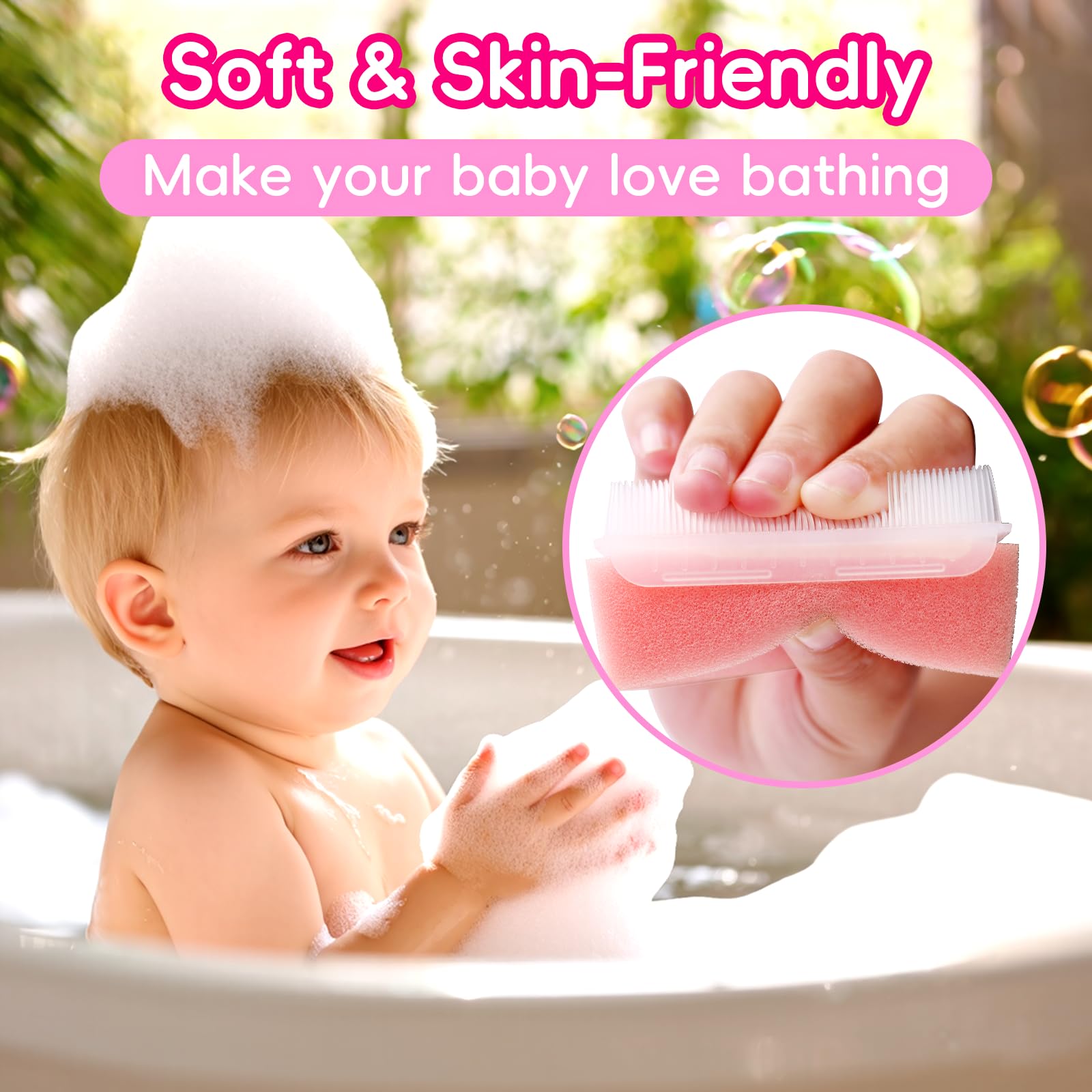 YESYBC silicone cradle cap brush image 2 designed for safe flake lifting