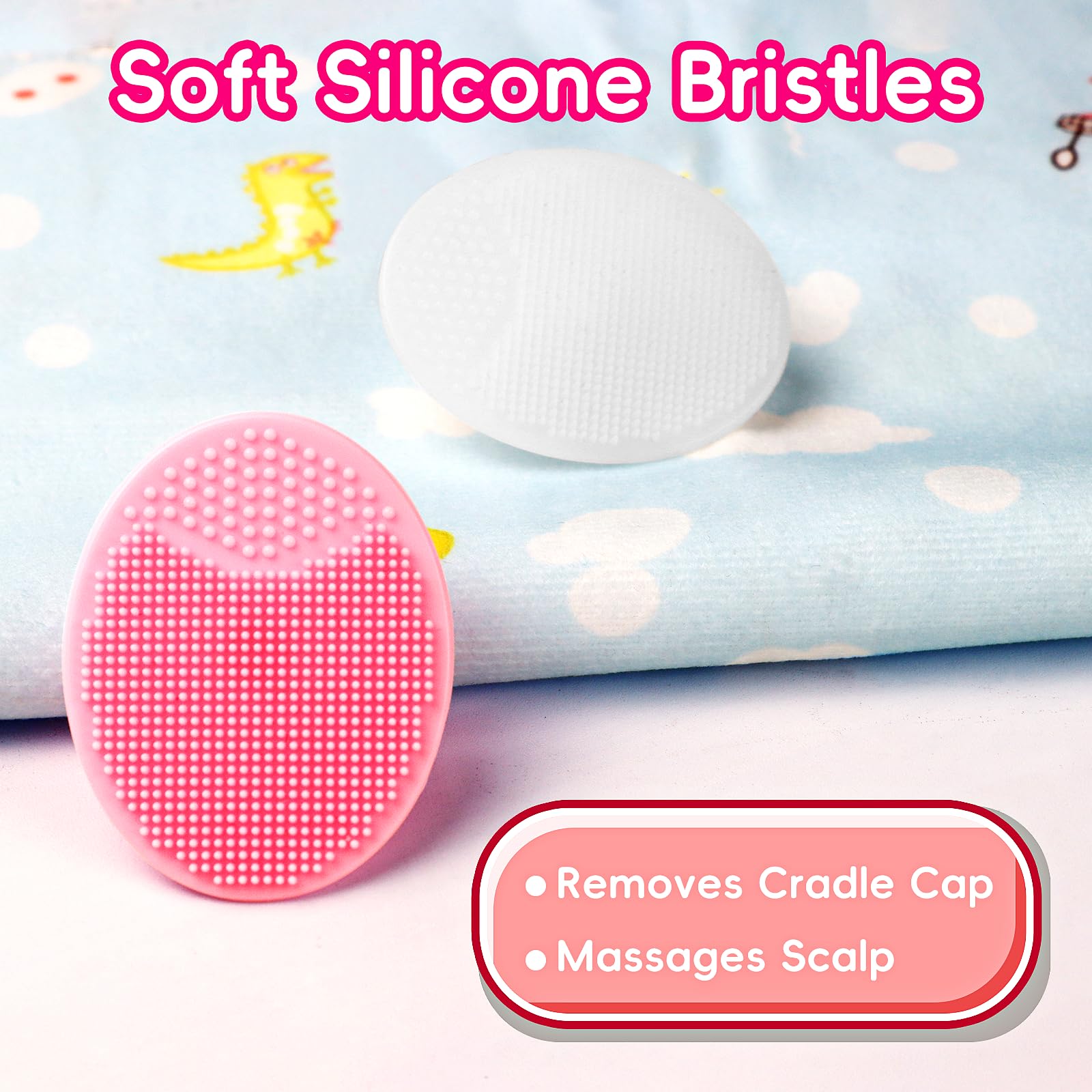 YESYBC soft baby bath sponge image 1 provides gentle skin contact