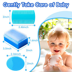 YESYBC soft baby bath sponge blue for a gentle, plush cleansing experience