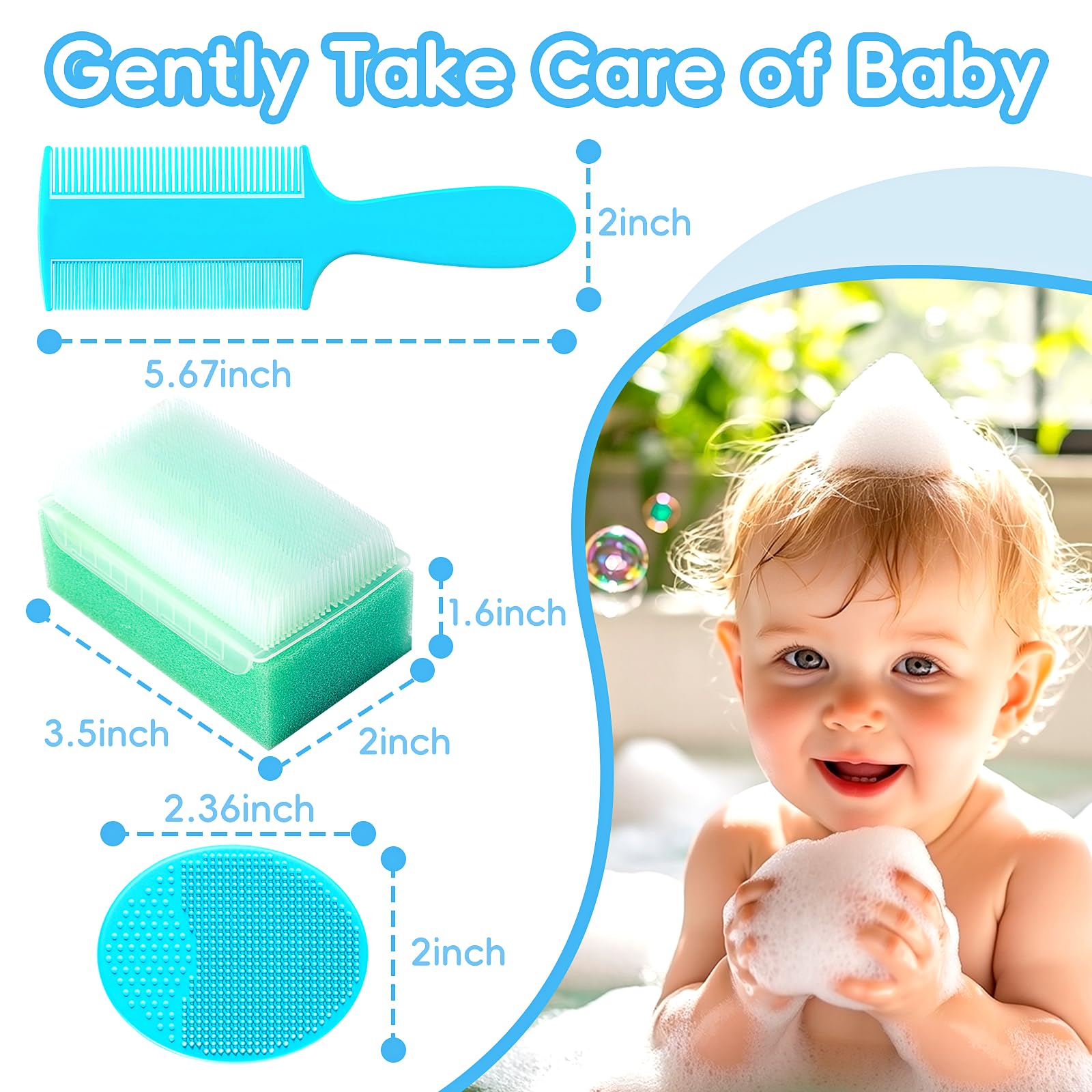 YESYBC soft bath sponge provides a soothing, plush bath experience.
