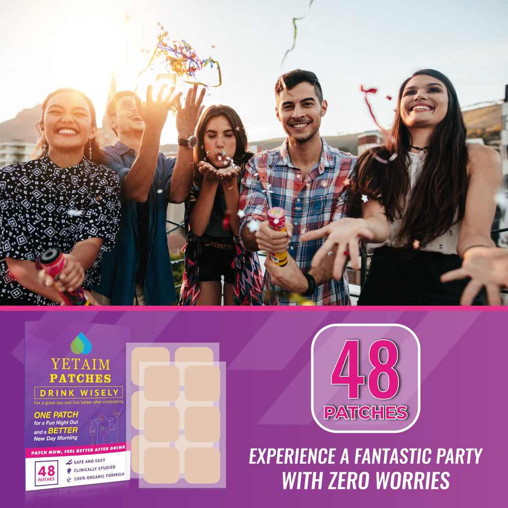 YETAIM party-support patches keep you energized at celebrations.