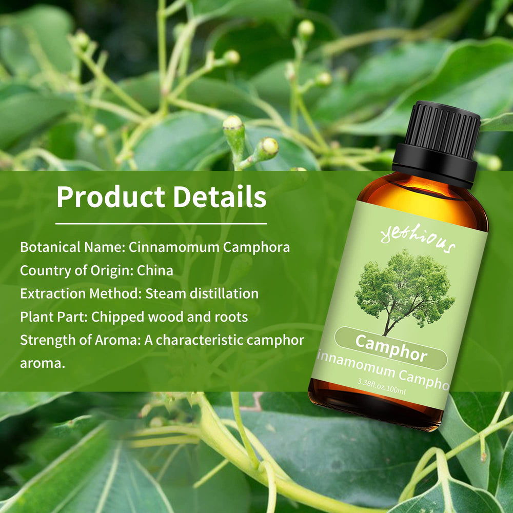 Yethious camphor essential oil for candle making, adding a fresh scent.