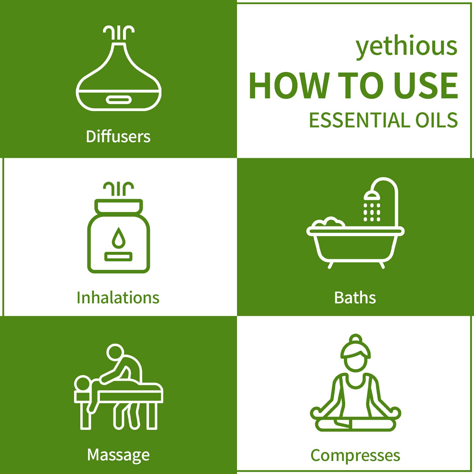 Yethious camphor essential oil storage bottle keeps fragrance stable.