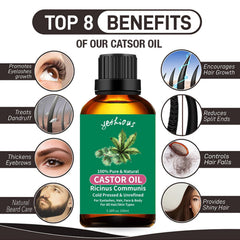 yethious Castor Oil haircare application demonstrates nourishing care for strands