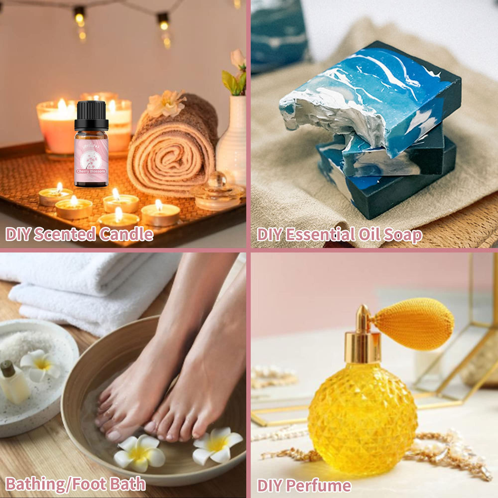 Yethious Cherry Blossom oil for a spa-like home routine.