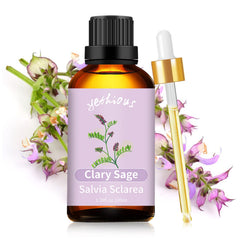 Yethious Clary Sage oil bottle ready for aromatherapy and diffusion