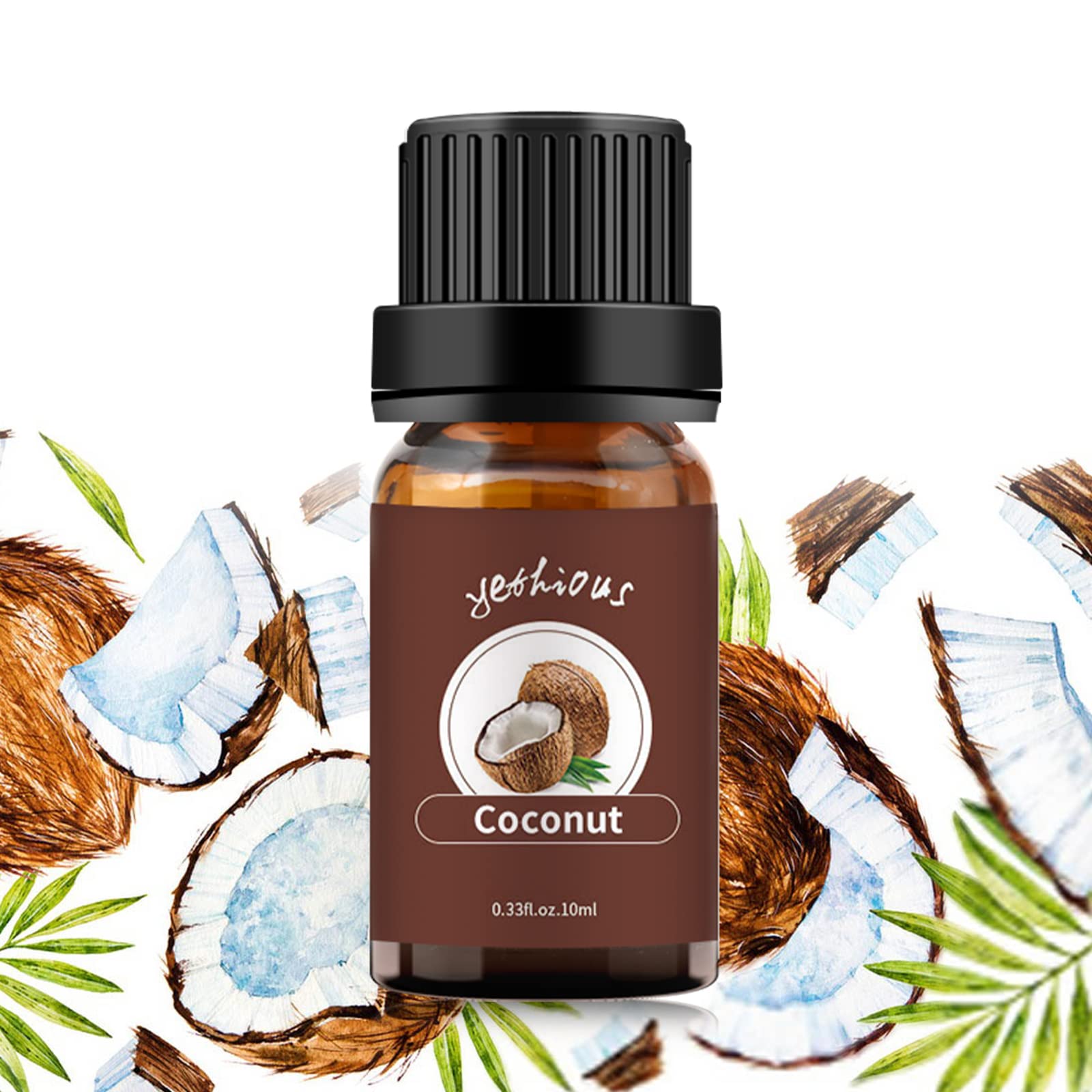 Yethious Coconut Essential Oil bottle for diffuser with calming aroma and pure quality