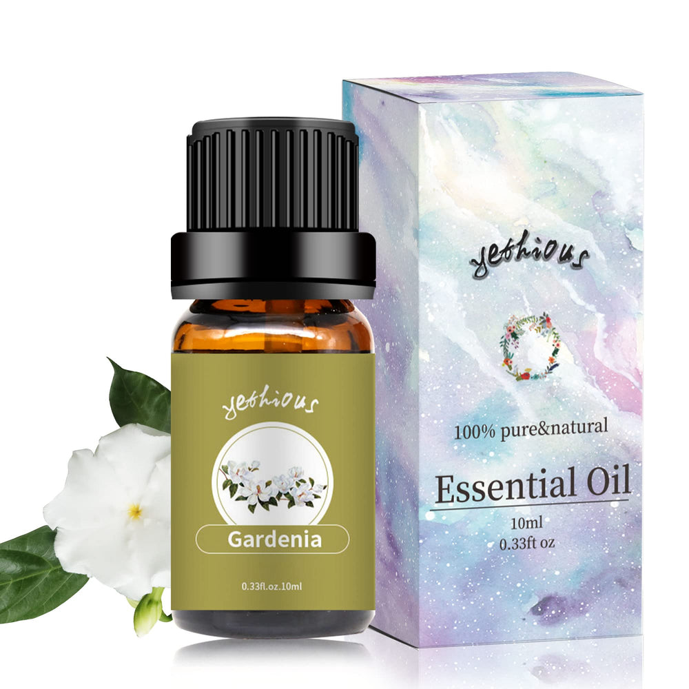Yethious Gardenia essential oil bottle ready for diffuser aromatherapy.