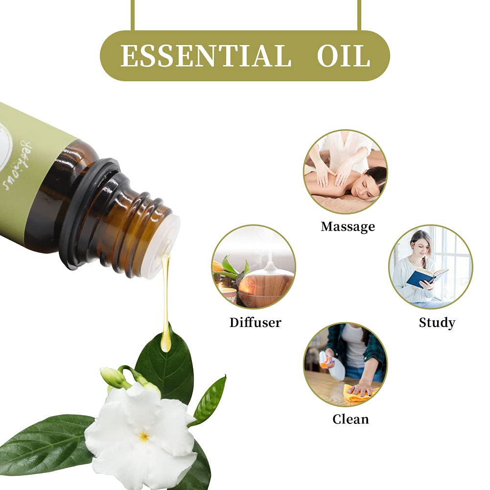 Yethious Gardenia oil droplets close-up ideal for precise diffuser dosing.