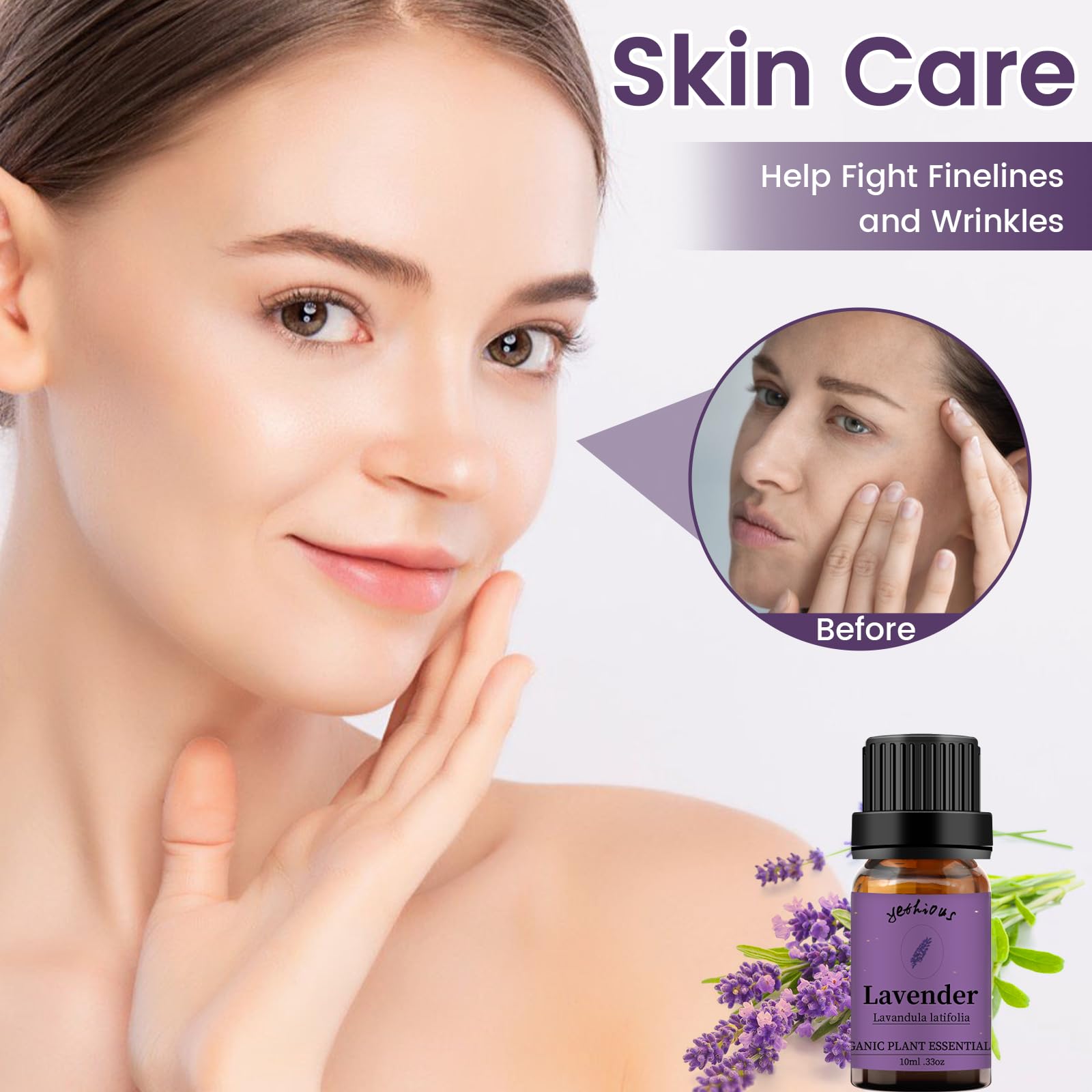 Yethious Lavender Oil supports hair care and shine.