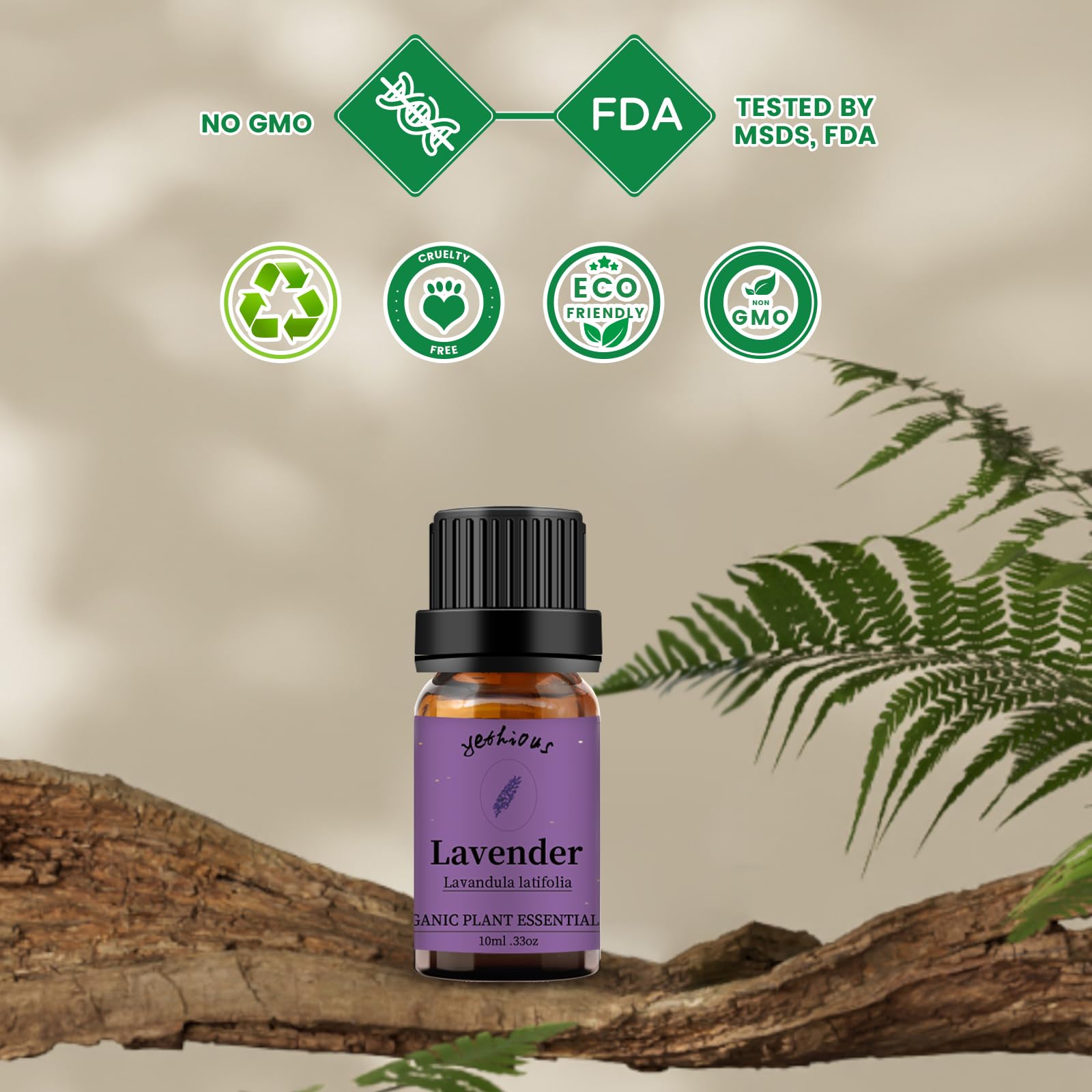 Yethious Lavender Oil ideal for office or yoga room ambiance.