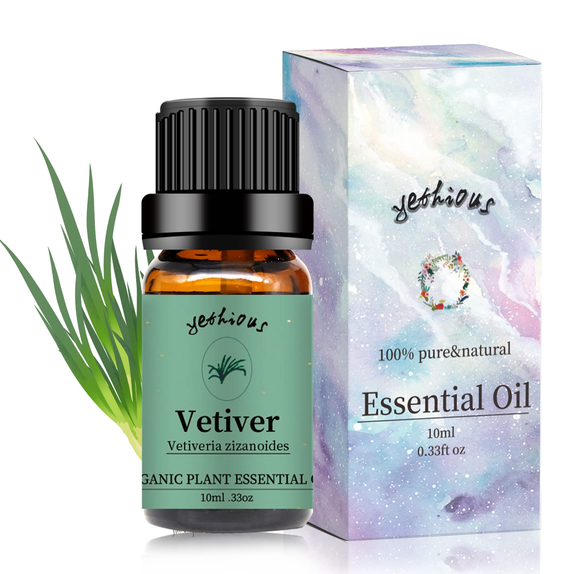 Yethious Vetiver oil bottle 10ml for pure aroma in diffuser