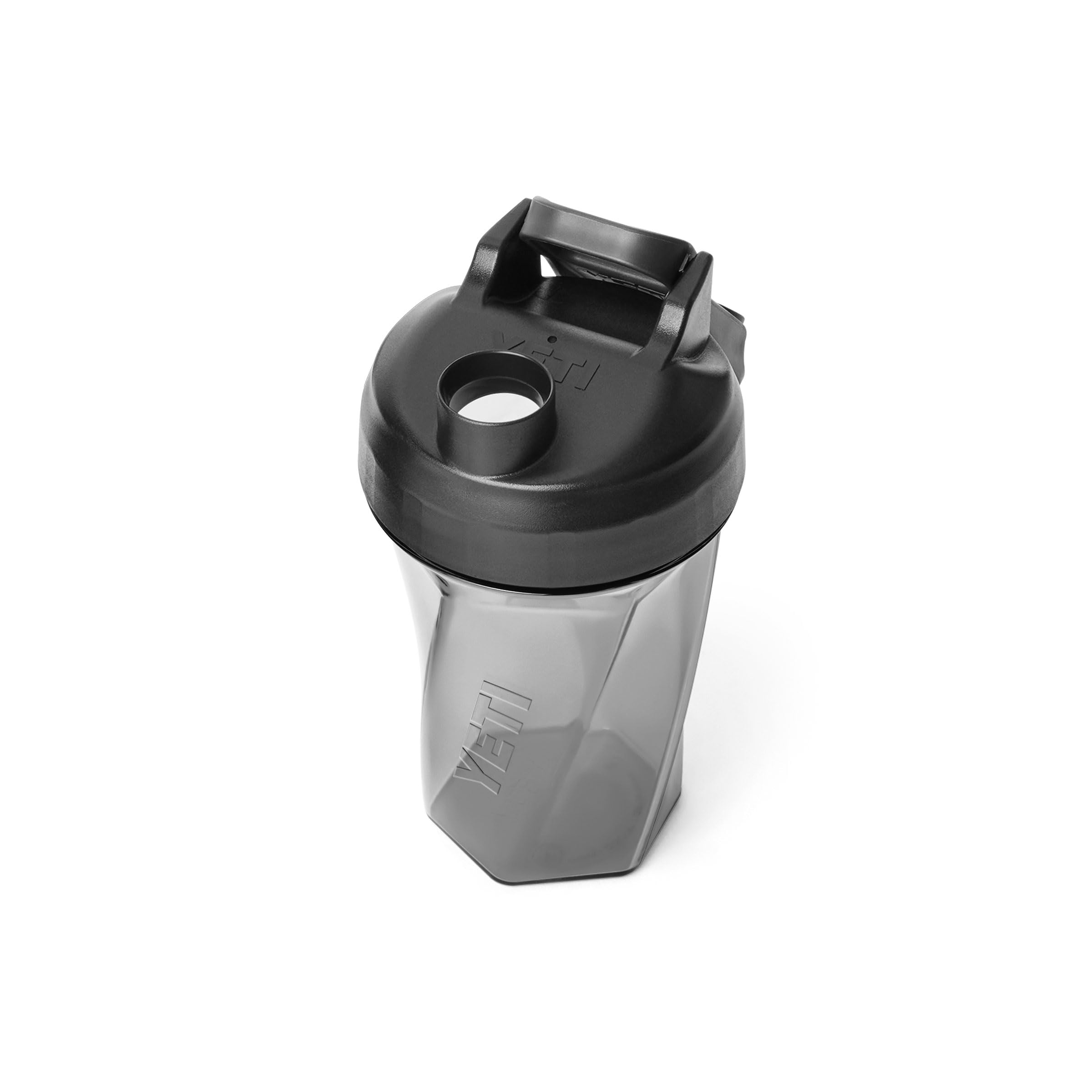 Charcoal-colored YETI Yonder Helimix bottle fits any gym bag